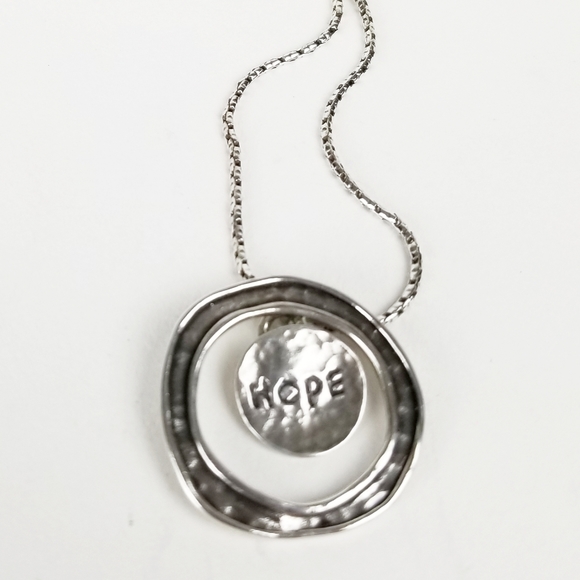 Jewelry - Handcrafted 925 Sterling Hope Pendant Necklace